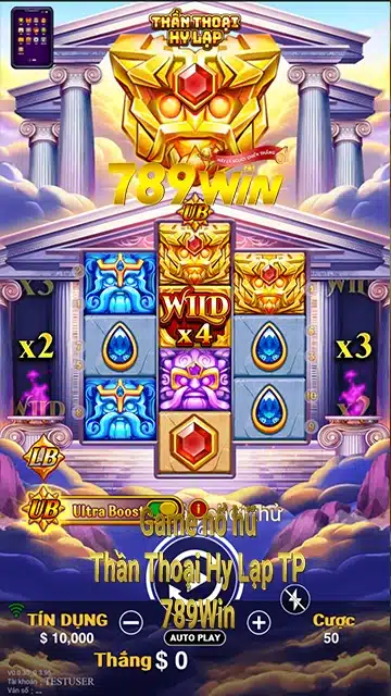 Giao diện game nổ hũ Thần Thoại Hy Lạp TP